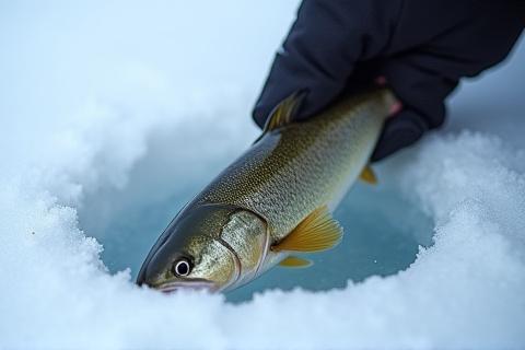 Ice hole fishing